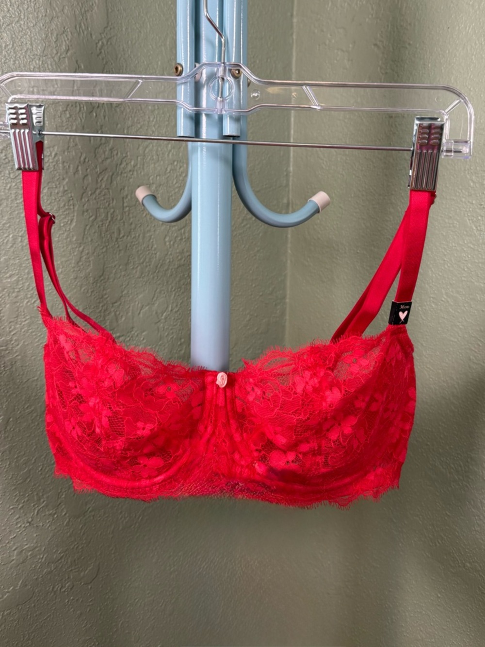 Victoria's Secret Hot Red Lace Balconette Bra